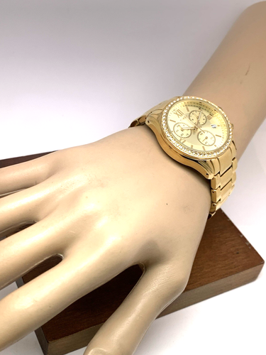 Reloj Timex para mujer TW2V57800 cuarzo cronógrafo esfera dorada acero inoxidable 38 mm - Imagen 3 de 13