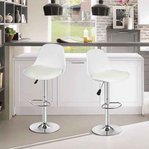 Barhocker 2/4er Set Gepolsterter Drehhocker Kunstleder Barstuhl Höhenverstellbar - Bild 13 von 32