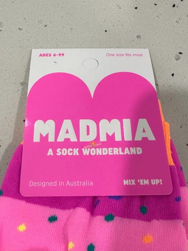 MADMIA Ice Cream Knee High Socks Multicoloured, 3D Pom-Pom Scoop 6-99yo BNWT - Picture 4 of 7