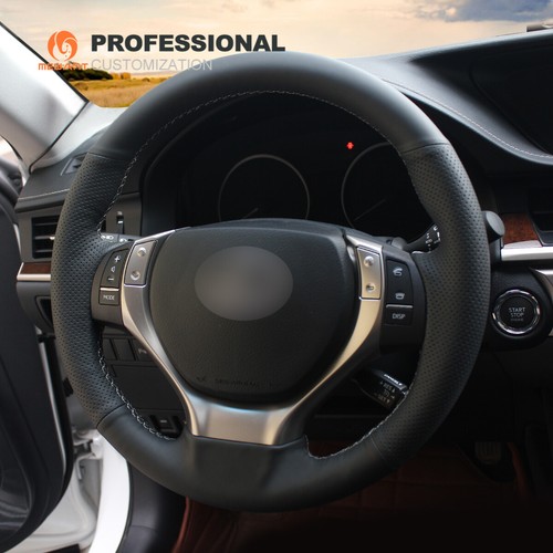 Hágalo usted mismo Cuero Negro Cubierta del volante para Lexus ES250 ES300h GS250 RX350 - Imagen 6 de 10