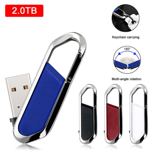 2TB Metal USB 2.0 Flash Drive Memory Stick Pen U Disk Metal Key Thumb PC Lap*TQ - Photo 1/16