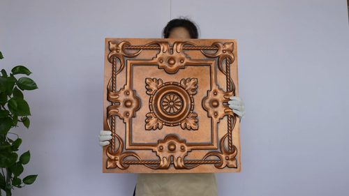 Faux tin ceiling tile stores art decor wall panel PL29 Archaic copper 10pcs/lot - Video 1 of 1