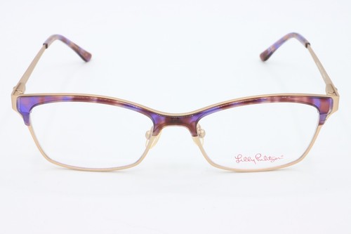 NEW LILLY PULITZER PU HALSEY PURPLE TORTOISE AUTHENTIC FRAMES EYEGLASSES 52-16 - Picture 2 of 4