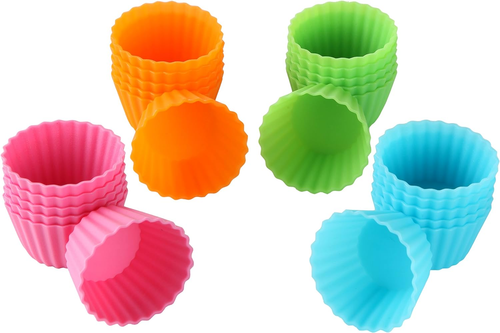 Silicone Mini Cupcake Liners and Dessert Cups, 24-Count Set (Multicolor) - Picture 12 of 12