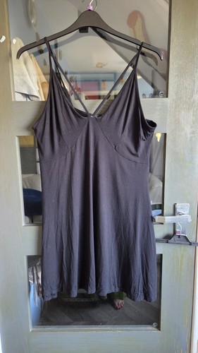 PLT Black Stretch Strappy Short Flare Summer Dress Size 16