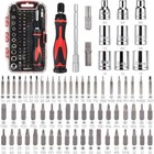 Amazon Basics Magnetic Ratcheting Wrench & Precision Screwdriver Set 73 Piece