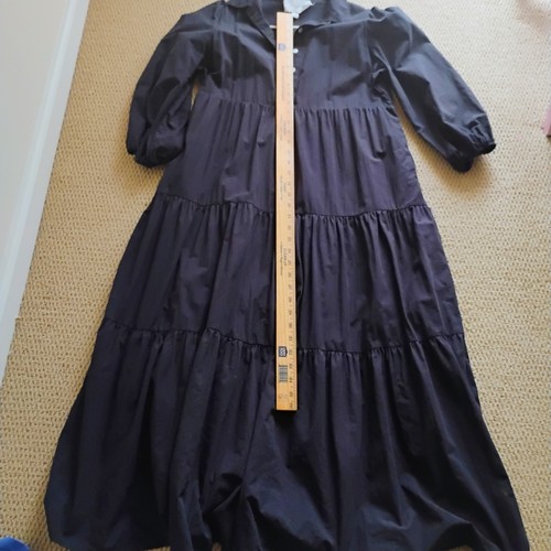 Maxikleid Biesen Pomander Place Mabel dunkelblau Baumwolle Taschen MEDIUM - Bild 9 von 12