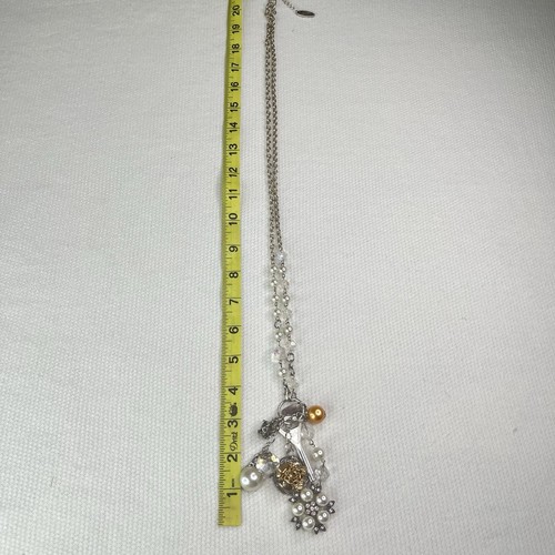 Plunder Design Jewelry Necklace Pearls Beaded Rhinestones Charms New Women’s - Picture 10 of 10