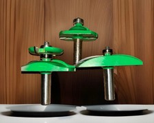 Grizzly Carbide Router Bit- 1/2" Shank Green Set- Used