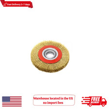 6 In. X 3/4 In. Crimped Steel Bench Wire Wheel with Arbor Adapters