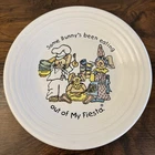 Vintage Laughlin 9" Plate - Some Bunny's Been Eating Out Of My Fiesta - RETIRED