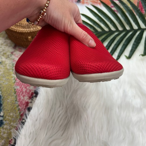 Zapato Zueco Fly Flot Hecho en Italia Rojo Ligero Sin Cordones Malla 39/9 - Imagen 6 de 11