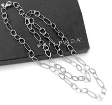 SILPADA Sterling Silver 31” IN THE LOOP Multi Link Necklace~#N2109~RETIRED~NEW!