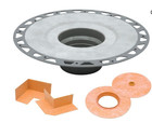 Schluter Kerdi-Drain PVC Shower Flange Kit with Preformed Waterproofing Corners