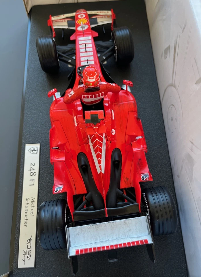 MICHAEL SCHUMACHER FERRARI 248 LAST RACE 1/18 GPL BRAZIL 2006 LTD ED DIORAMA - Image 4 of 4