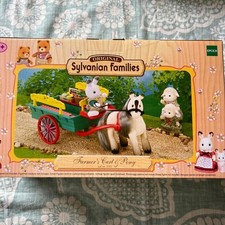 Sylvanian Families Farmer Cart Pony Rabbit Horse Rare