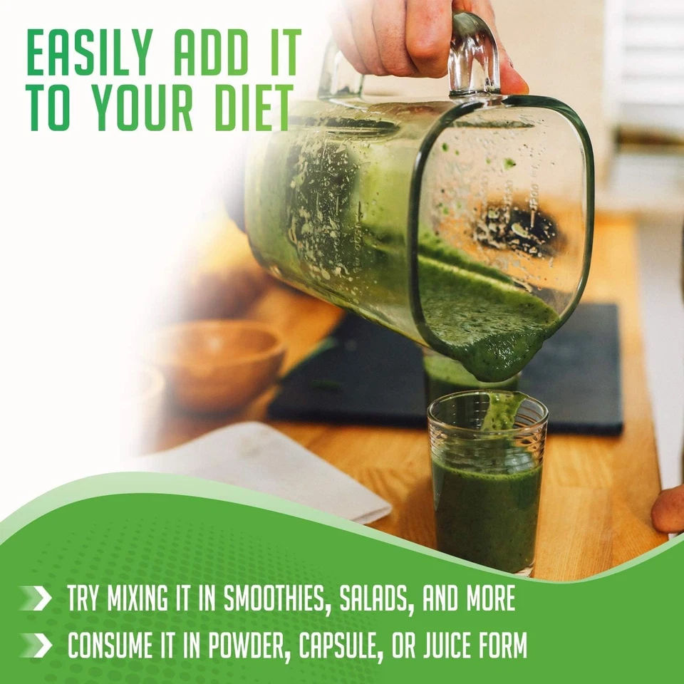 JUGO DE HIERBA DE TRIGO EN POLVO Superalimento concentrado prensado en frío crudo alto en clorofila Foto 3 de 4