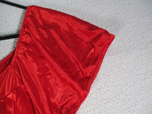 Vintage Cool Clothing Damen Satin Nachthemd Kleid Rot Medium Spitzenbesatz Neu mit Etikett - Bild 10 von 14