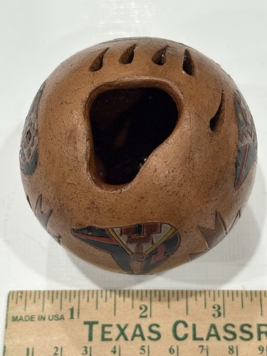 Navajo Seed Pot Nancy Chilly Native American Bear Folk Art Handcrafted Signed - Picture 10 of 15