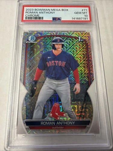 ROMAN ANTHONY 2023 Bowman Chrome Mega Box Mojo Refractor PSA 10 GEM MT Red Sox