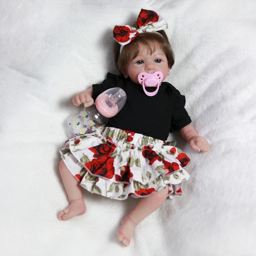 Muñecas renacidas realistas hechas a mano vinilo silicona recién nacido bebé niña adorable regalo - Imagen 5 de 6