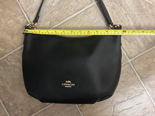 Coach Small Skylar Hobo Black Leather Shoulder Bag Gold Hardware Purse - Picture 19 of 21