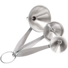 3 Piece Funnel Set Stainless Steel for Wine Oil Sauce with Long Handle