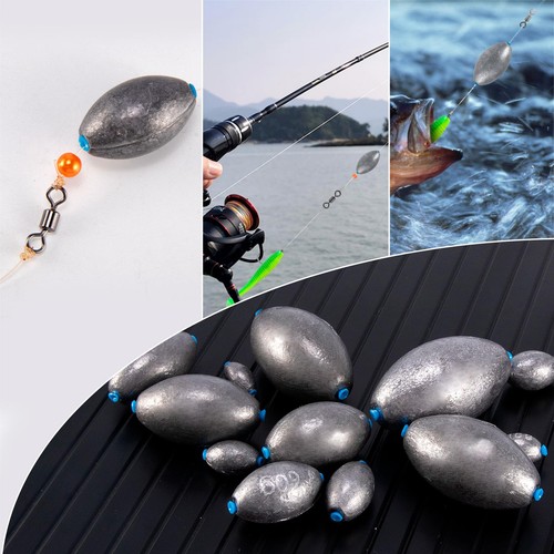 Egg Sinkers Fishing Weights, Oval Lead Fishing Weights Sinkers Bass Fishing C... - Bild 7 von 7