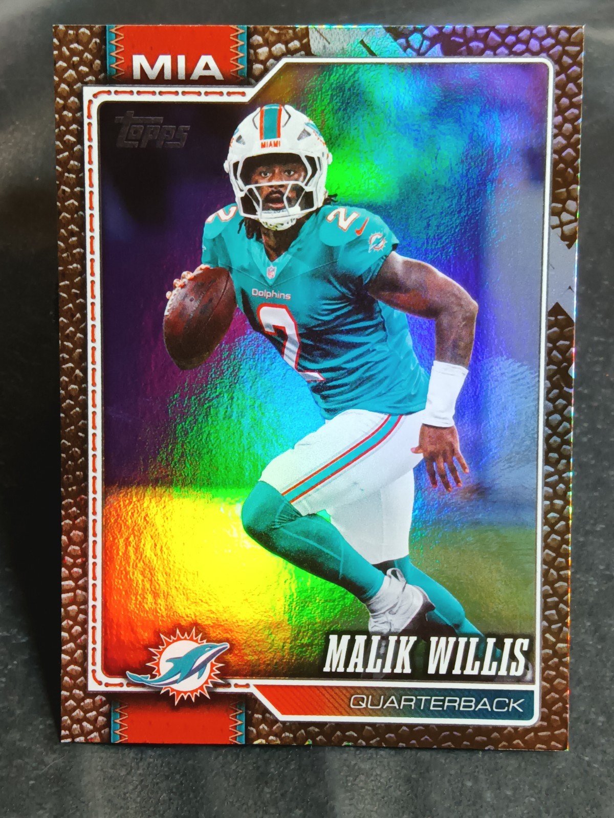 2026 Topps Football ✨Pigskin Foil✨ #238 Malik Willis 🔥Miami Dolphins 🐬