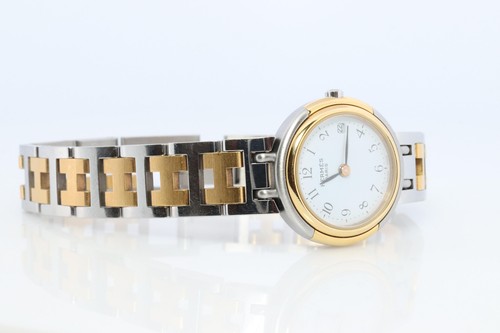 Original HERMES Windsor SS 24mm runde Quarzuhr weißes Zifferblatt - Bild 3 von 7