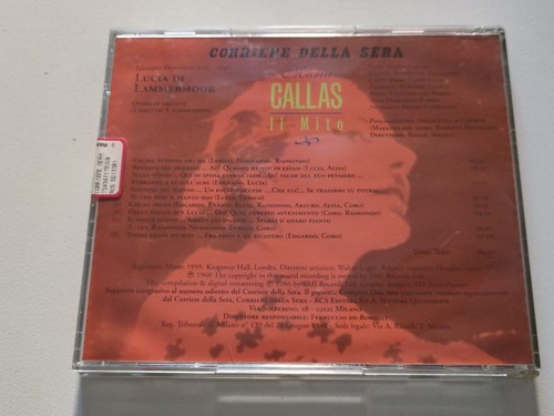 MARIA CALLAS IL MITO DONIZETTI - LUCIA DI LAMMERMOOR CD MUSICA MUSICALE CANZONI - Picture 2 of 4