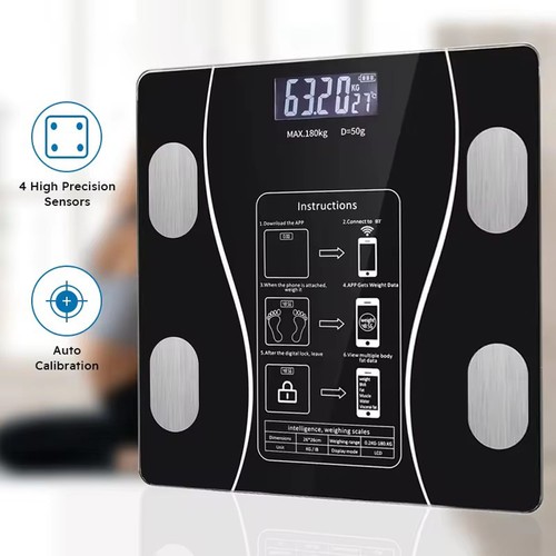 Digital Bathroom Scales Weighing Bluetooth Smart Body Fat BMI Monitor 180KG New - Picture 5 of 13