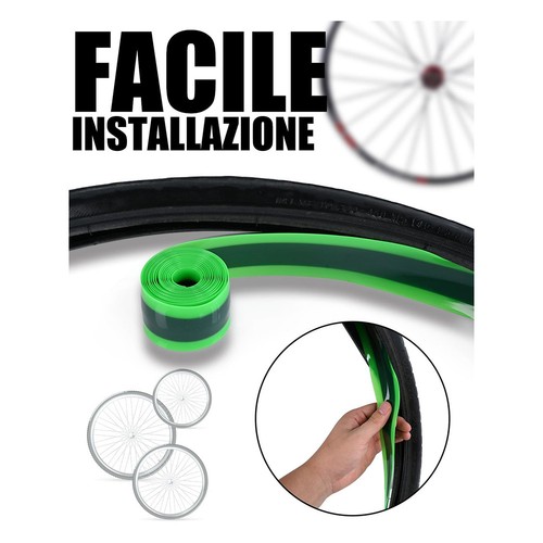 2PCS Fodera Pneumatici Bici, Tubo Interno Protezione Piatto Compatibile per7517 - Foto 4 di 6
