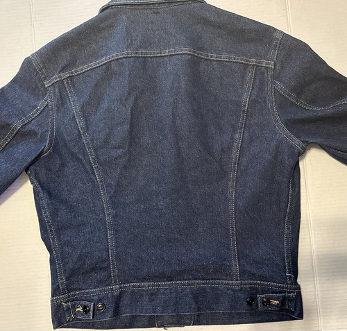Lee Rider Denim Jean Jacket 38R Dark Wash 100% Cotton USA - Picture 2 of 12