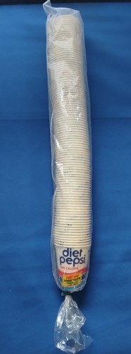 100 Sealed Diet Pepsi Cola Sample 4 oz Waxed Soda Cups Old Unused Store Stock - Picture 2 of 4