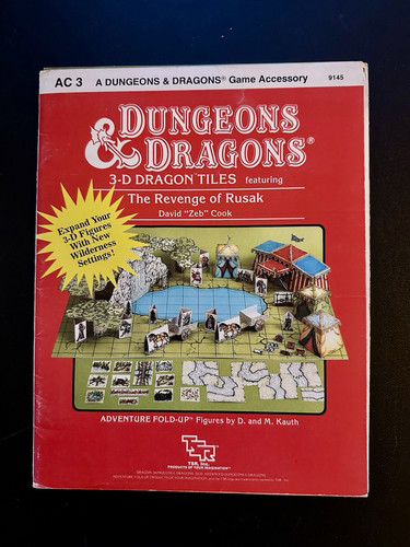 Dungeons & Dragons AC3 3-D Dragon Tiles - Revenge of Rusak 1985 TSR Incomplete - Picture 1 of 9
