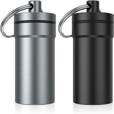Portable Ear Plug Carrying Case Waterproof Metal Earplug Case Keychain Conta