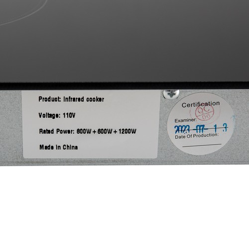 NEU 2600W 110V 3 Brenner Radiant Elektroherdplatte mit Timer Kindersicherung - Bild 14 von 16