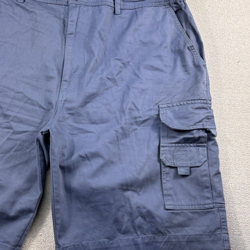 King Size Cargo Shorts Men 46/11 Big & Tall Blue Gray Elastic Hip Flat Front - Bild 2 von 21