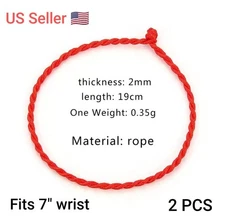 2*Red String Good Luck Fortune Bracelet Kabbalah Evil Eye Protection Jewelry New
