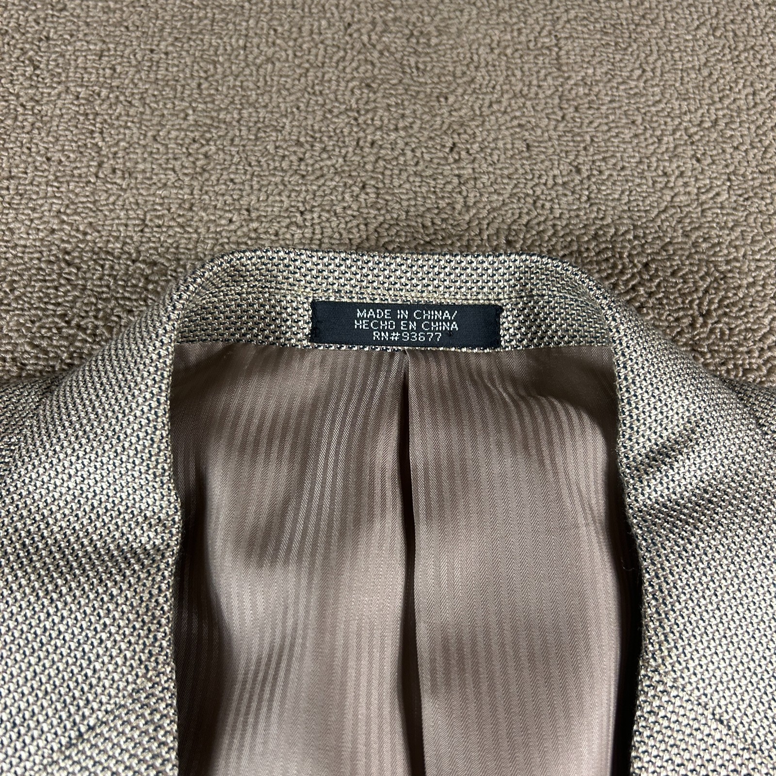 Stafford Men's Silk Wool Blend Sport Coat Blazer Brown Size 44R NWT MSRP $150