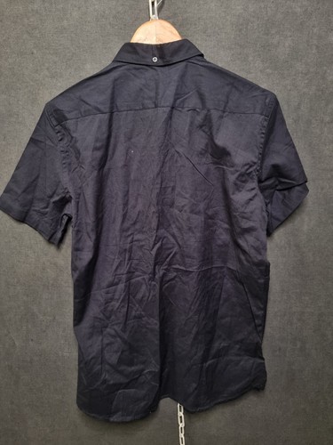 french connections shirt mens size medium blue short sleeve cotton - Picture 7 of 10