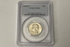 1962-D Washington 25c Quarter MS64 PCGS Blue Label 90% Silver BEAUTIFUL COIN!