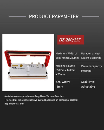 Flat Bag Sealing Machine with Vacuum Function for Dry and Wet Applications - Picture 9 of 18