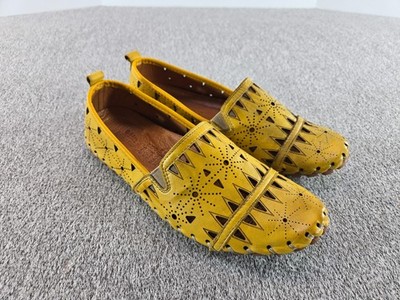 Spring Step Fusaro Women s Leather Slip-On Flats Size 37 Comfort Casual Shoes