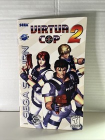 virtua cop 2 sega saturn manual only with registration card