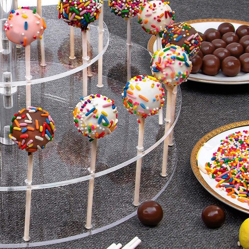 3 Tier Acrylic Cake Display Stand Holds 30 Lollipops for Family Gatherings - Picture 8 of 10