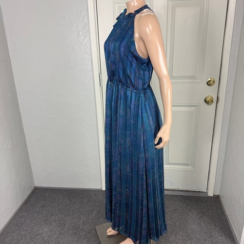 NUEVO Vestido para mujer Banana Republic pequeño maxi corbata poliéster fiesta profesional QQ24 - Imagen 3 de 10