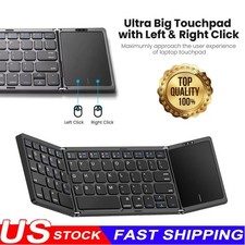 Mini Folding Wireless Bluetooth Keyboard With Touchpad for Laptop Tablet Phone