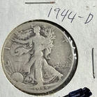 1944-D 50C Walking Liberty Half Dollar. 90% Silver. #1611